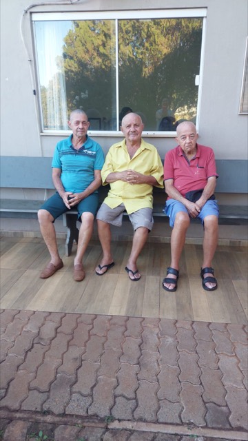 Sr. Abel, Sr. Duda e Sr. Walter, nossos idosos acolhidos